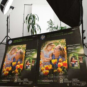 NIB HP Everyday Photo Paper 2 Pks Glossy 8.5" X 11" 50 Sheets 200gsm Inkjet